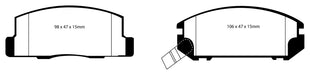 EBC Brakes DP21107 Greenstuff 2000 Series Sport Brake Pads - Truck Part Superstore