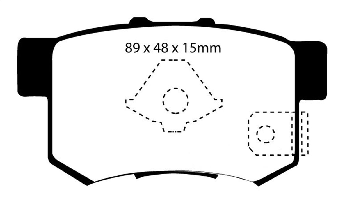 EBC Brakes DP21193 Greenstuff 2000 Series Sport Brake Pads; FMSI Pad No. D537; - Truck Part Superstore
