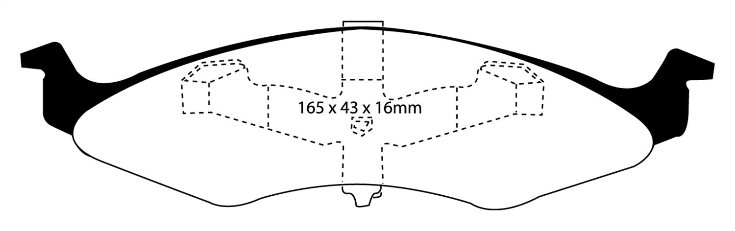 EBC Brakes DP21202 Greenstuff 2000 Series Sport Brake Pads; FMSI Pad No. D633; - Truck Part Superstore