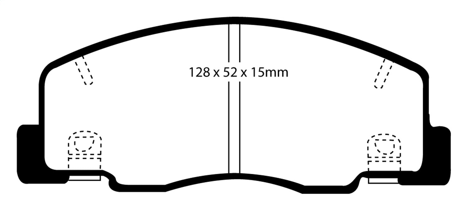EBC Brakes DP21204 Greenstuff 2000 Series Sport Brake Pads; FMSI Pad No. D527; - Truck Part Superstore
