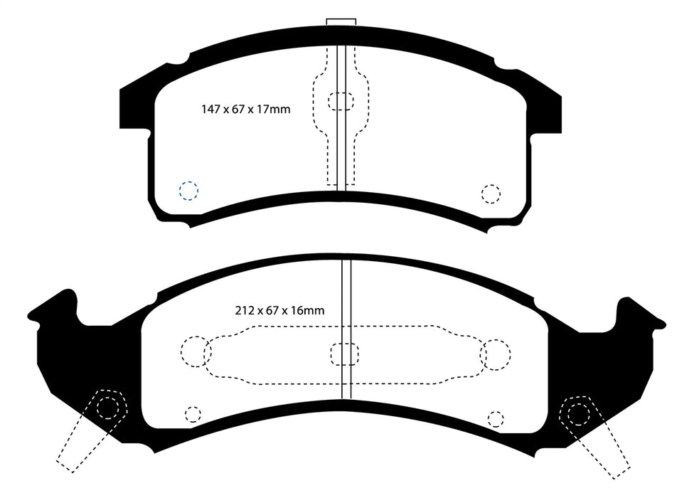 EBC Brakes DP21271 Greenstuff 2000 Series Sport Brake Pads - Truck Part Superstore