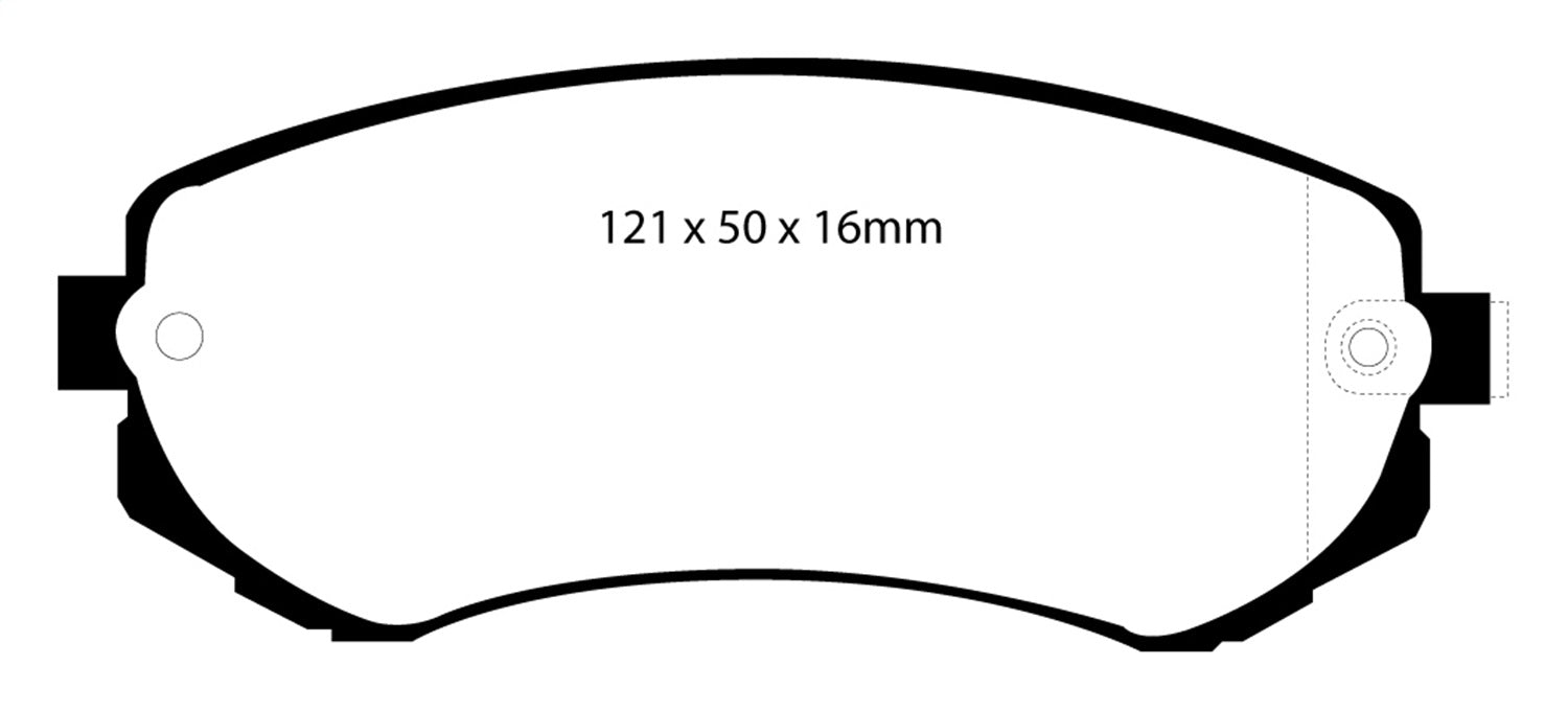 EBC Brakes DP21279 Greenstuff 2000 Series Sport Brake Pads; FMSI Pad No. D422; - Truck Part Superstore