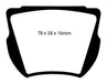 EBC Brakes DP2134 Greenstuff 2000 Series Sport Brake Pads; FMSI Pad No. D025; - Truck Part Superstore