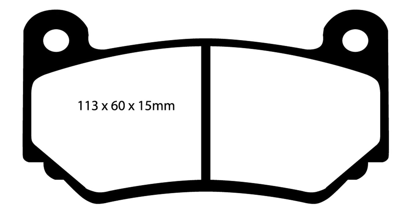 EBC Brakes DP21377 Greenstuff 2000 Series Sport Brake Pads; FMSI Pad No. DR032; 308mm Dia.; - Truck Part Superstore
