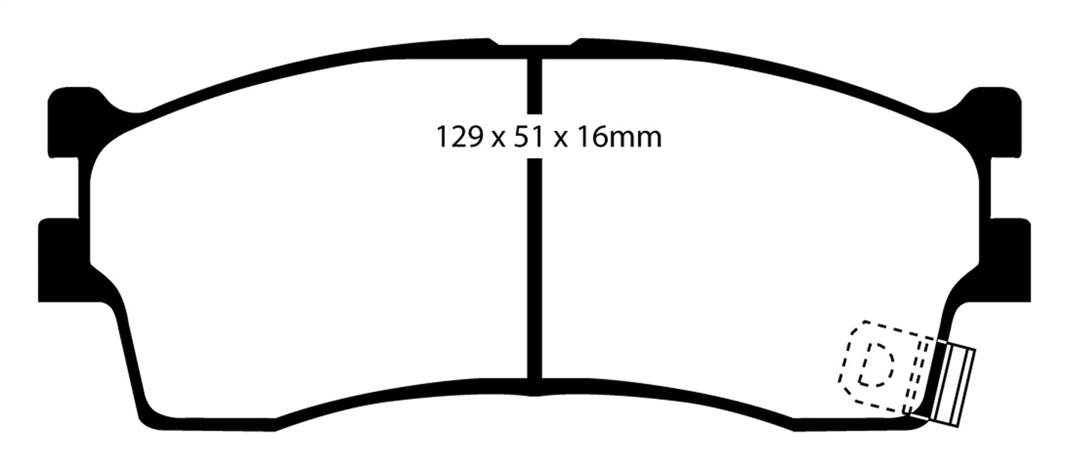 EBC Brakes DP21475 Greenstuff 2000 Series Sport Brake Pads; FMSI Pad No. D889; - Truck Part Superstore