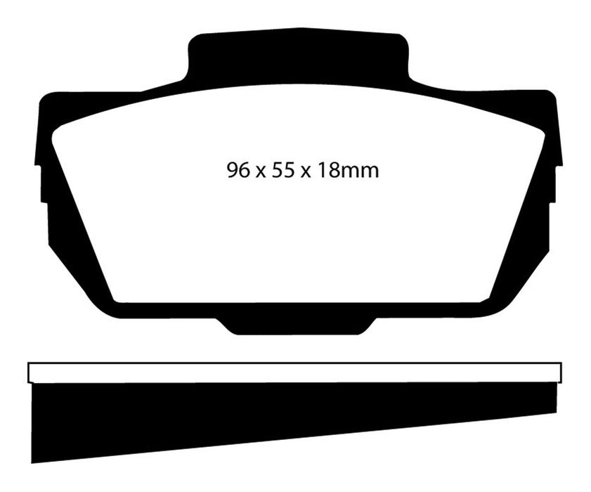 EBC Brakes DP2149 Greenstuff 2000 Series Sport Brake Pads; FMSI Pad No. D070; - Truck Part Superstore