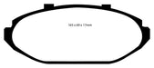 EBC Brakes DP21615 Greenstuff 2000 Series Sport Brake Pads; FMSI Pad No. D748; - Truck Part Superstore