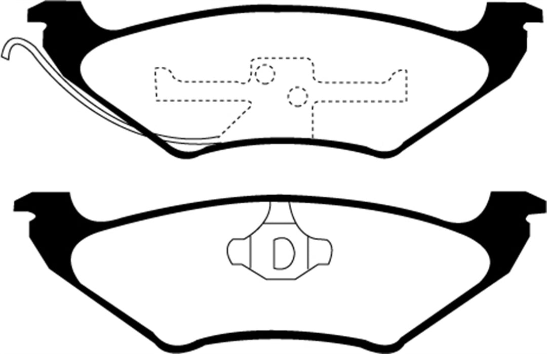 EBC Brakes DP21625 Greenstuff 2000 Series Sport Brake Pads; FMSI Pad No. D544; - Truck Part Superstore