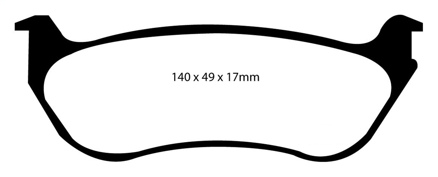 EBC Brakes DP21626 Greenstuff 2000 Series Sport Brake Pads; FMSI Pad No. D690; - Truck Part Superstore