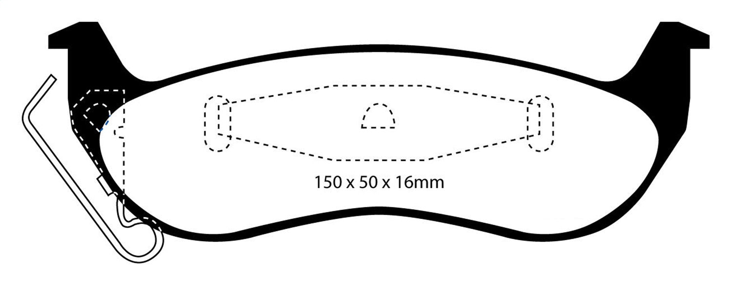 EBC Brakes DP21677 Greenstuff 2000 Series Sport Brake Pads; FMSI Pad No. D932; - Truck Part Superstore