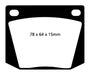 EBC Brakes DP2169 Greenstuff 2000 Series Sport Brake Pads; FMSI Pad No. D002; - Truck Part Superstore