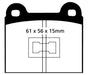 EBC Brakes DP2174 Greenstuff 2000 Series Sport Brake Pads; FMSI Pad No. D096; - Truck Part Superstore