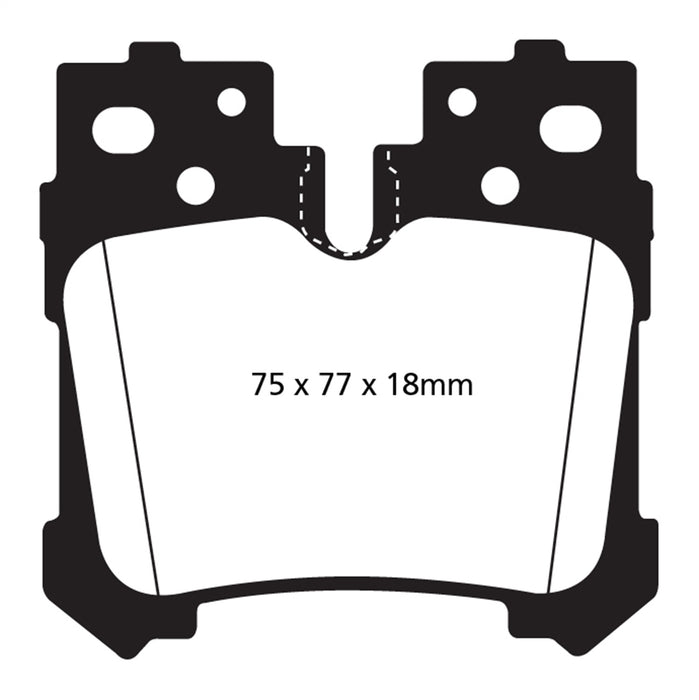 EBC Brakes DP21812 Greenstuff 2000 Series Sport Brake Pads - Truck Part Superstore