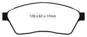 EBC Brakes DP21859 Greenstuff 2000 Series Sport Brake Pads; FMSI Pad No. D1422; - Truck Part Superstore