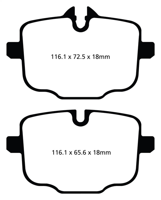 EBC Brakes DP22089 Greenstuff 2000 Series Sport Brake Pads; FMSI Pad No. D1469; - Truck Part Superstore