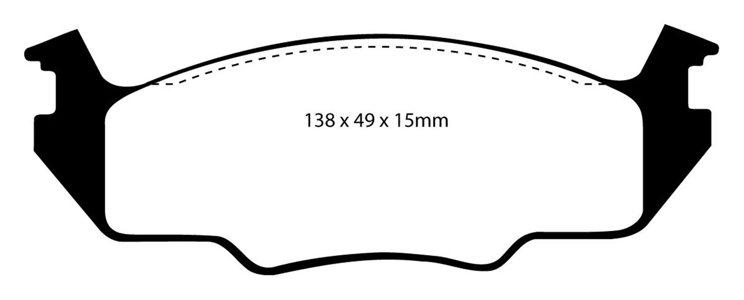 EBC Brakes DP2366 Greenstuff 2000 Series Sport Brake Pads; FMSI Pad No. D158; - Truck Part Superstore