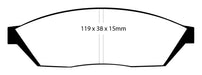 EBC Brakes DP2374 Greenstuff 2000 Series Sport Brake Pads; FMSI Pad No. D281; - Truck Part Superstore