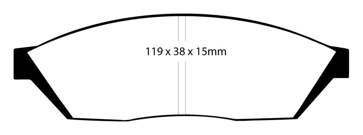 EBC Brakes DP2374 Greenstuff 2000 Series Sport Brake Pads; FMSI Pad No. D281; - Truck Part Superstore