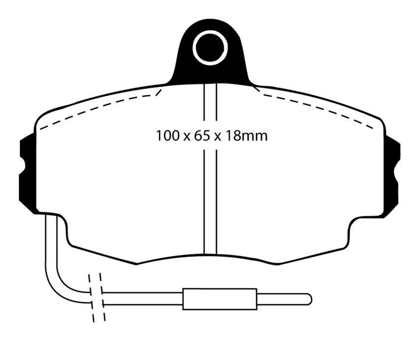 EBC Brakes DP2426 Greenstuff 2000 Series Sport Brake Pads; FMSI Pad No. D292; - Truck Part Superstore