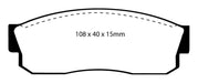 EBC Brakes DP2452 Greenstuff 2000 Series Sport Brake Pads; FMSI Pad No. D275; - Truck Part Superstore