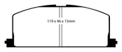 EBC Brakes DP2453 Greenstuff 2000 Series Sport Brake Pads; FMSI Pad No. D242; - Truck Part Superstore