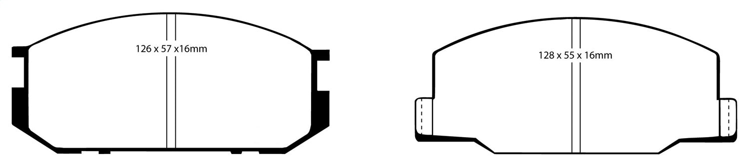 EBC Brakes DP2456 Greenstuff 2000 Series Sport Brake Pads; FMSI Pad No. D245; - Truck Part Superstore