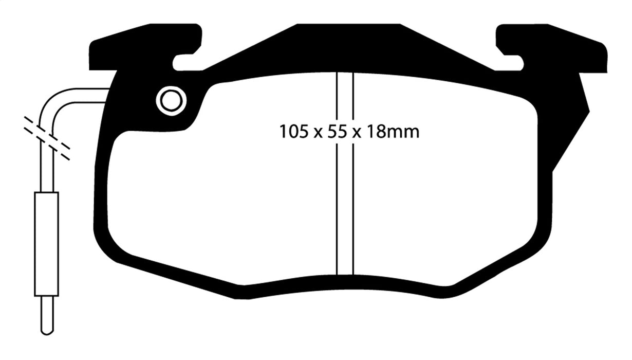 EBC Brakes DP2545 Greenstuff 2000 Series Sport Brake Pads; FMSI Pad No. D371; - Truck Part Superstore