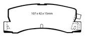 EBC Brakes DP2629 Greenstuff 2000 Series Sport Brake Pads; FMSI Pad No. D352; - Truck Part Superstore
