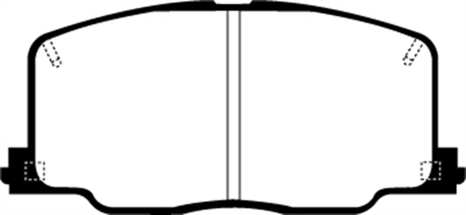 EBC Brakes DP2725 Greenstuff 2000 Series Sport Brake Pads; FMSI Pad No. D356; - Truck Part Superstore