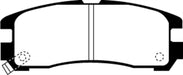 EBC Brakes DP2738 Greenstuff 2000 Series Sport Brake Pads; FMSI Pad No. D383; - Truck Part Superstore