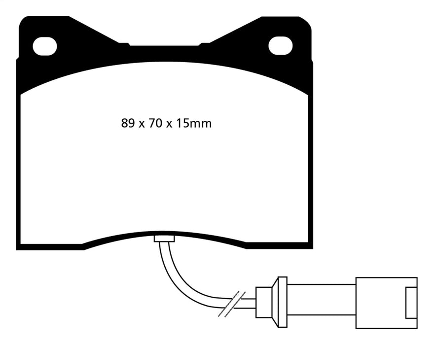 EBC Brakes DP2753 Greenstuff 2000 Series Sport Brake Pads; FMSI Pad No. D163; - Truck Part Superstore