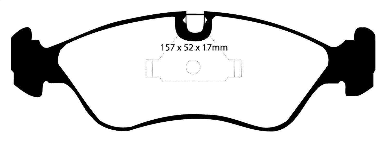 EBC Brakes DP2760 Greenstuff 2000 Series Sport Brake Pads; FMSI Pad No. D796; - Truck Part Superstore