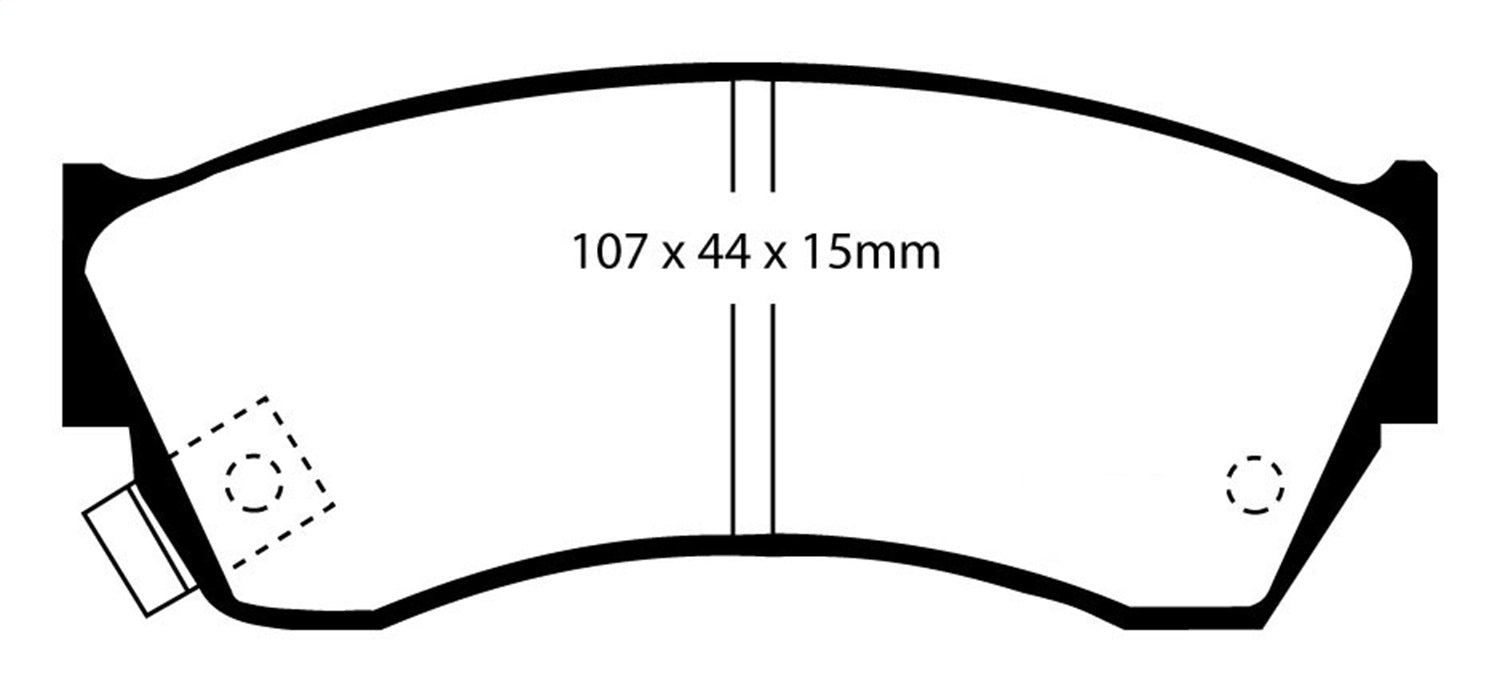 EBC Brakes DP2762 Greenstuff 2000 Series Sport Brake Pads; FMSI Pad No. D451; - Truck Part Superstore