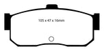 EBC Brakes DP2889 Greenstuff 2000 Series Sport Brake Pads - Truck Part Superstore
