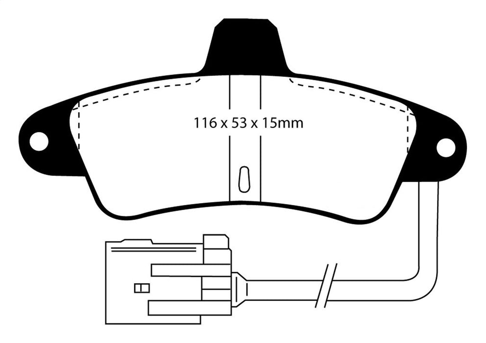 EBC Brakes DP2965 Greenstuff 2000 Series Sport Brake Pads - Truck Part Superstore