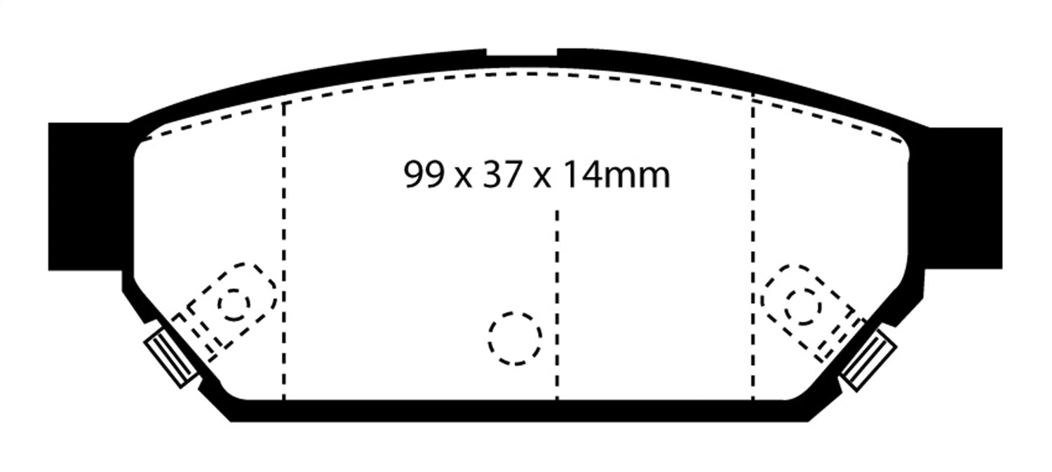 EBC Brakes DP2986 Greenstuff 2000 Series Sport Brake Pads; FMSI Pad No. D596; - Truck Part Superstore