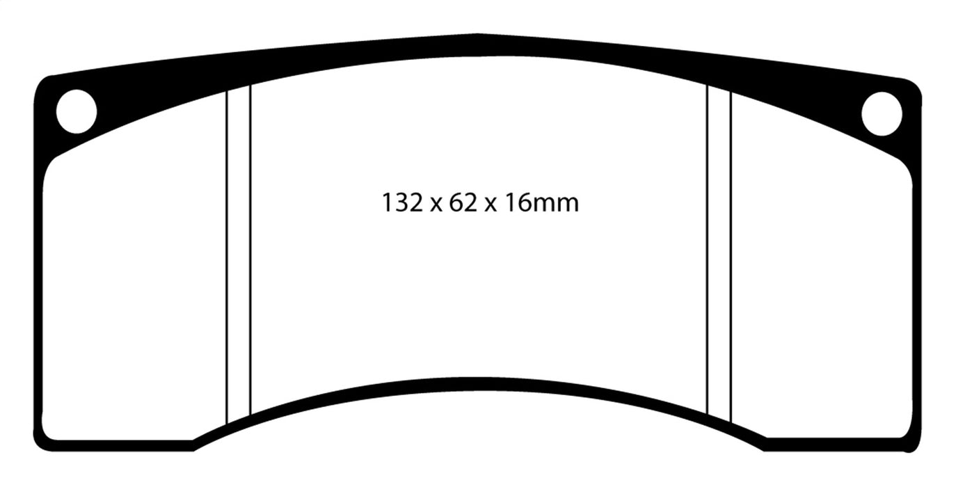 EBC Brakes DP3016C Redstuff Ceramic Low Dust Brake Pads; FMSI Pad No. DR005; - Truck Part Superstore