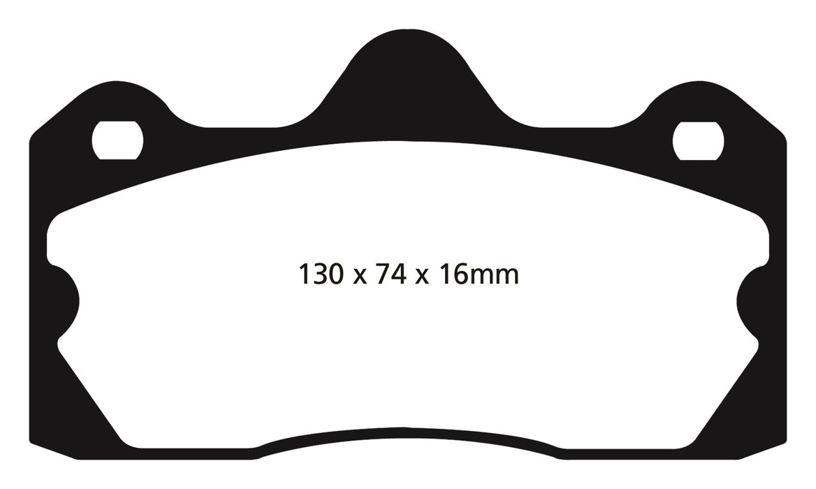 EBC Brakes DP3060C Redstuff Ceramic Low Dust Brake Pads; FMSI Pad No. D1599; 332mm Dia.; - Truck Part Superstore