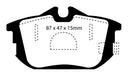 EBC Brakes DP31076C Redstuff Ceramic Low Dust Brake Pads - Truck Part Superstore