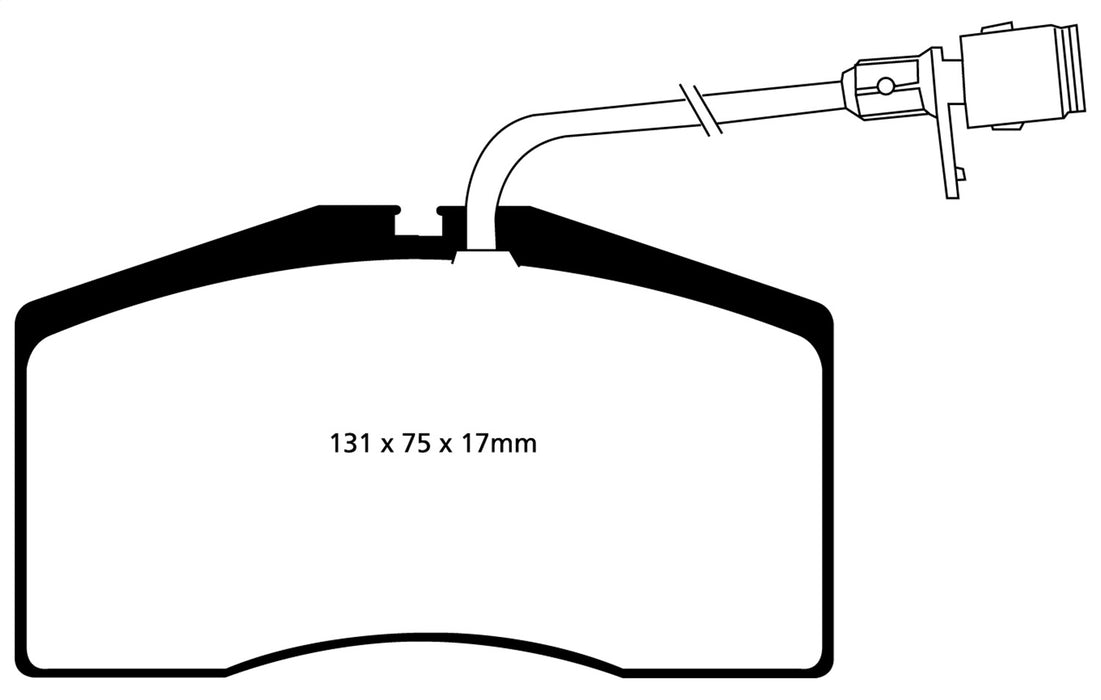 EBC Brakes DP31327C Redstuff Ceramic Low Dust Brake Pads - Truck Part Superstore