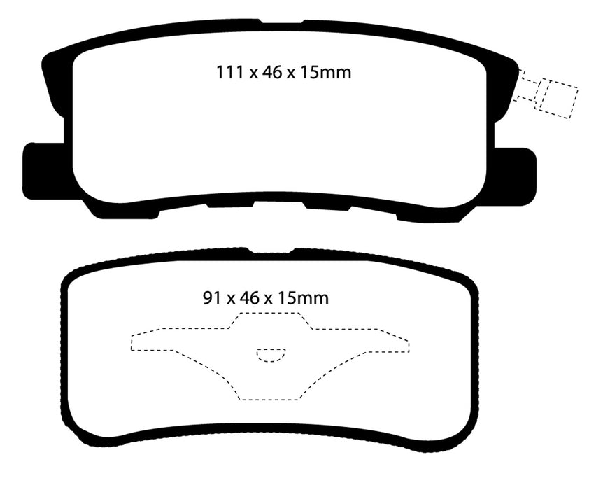 EBC Brakes DP31407C Redstuff Ceramic Low Dust Brake Pads - Truck Part Superstore