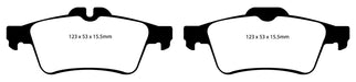 EBC Brakes DP31749C Redstuff Ceramic Low Dust Brake Pads; FMSI Pad No. D1095; - Truck Part Superstore