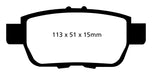 EBC Brakes DP31754C Redstuff Ceramic Low Dust Brake Pads - Truck Part Superstore