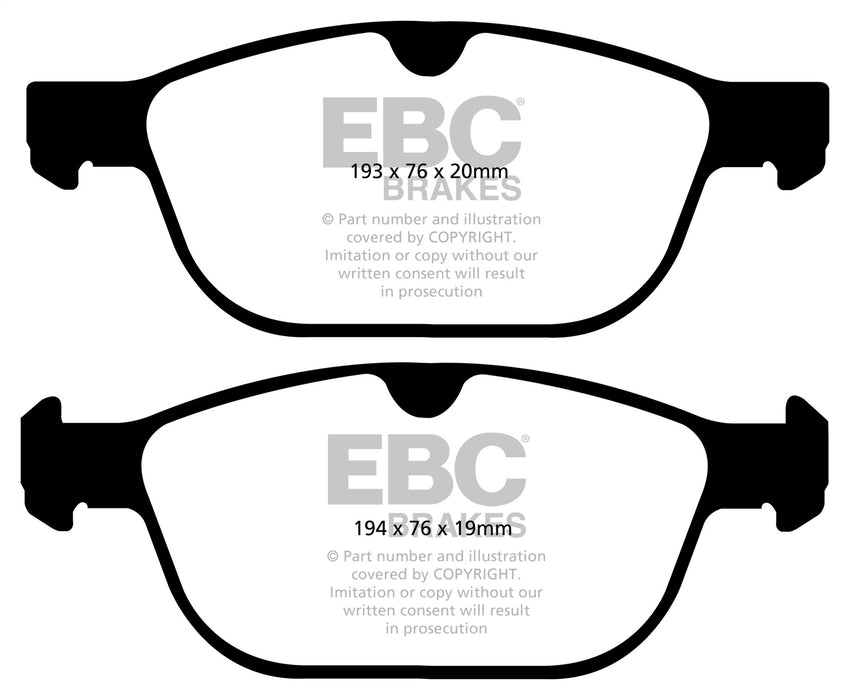 EBC Brakes DP32018C Redstuff Ceramic Low Dust Brake Pads - Truck Part Superstore