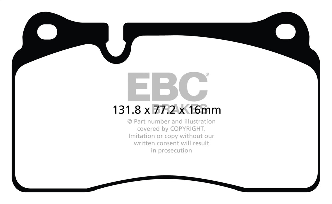 EBC Brakes DP32070C Redstuff Ceramic Low Dust Brake Pads; FMSI Pad No. D1600; - Truck Part Superstore