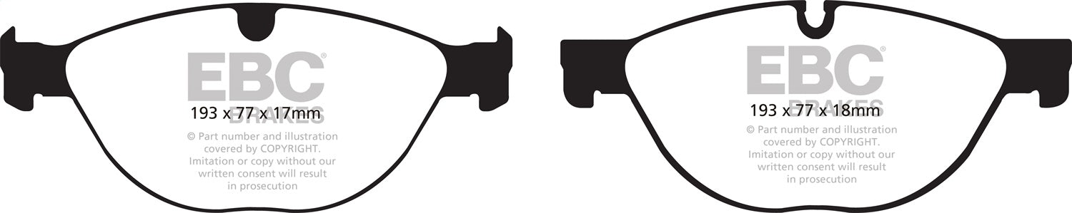 EBC Brakes DP32076C Redstuff Ceramic Low Dust Brake Pads - Truck Part Superstore