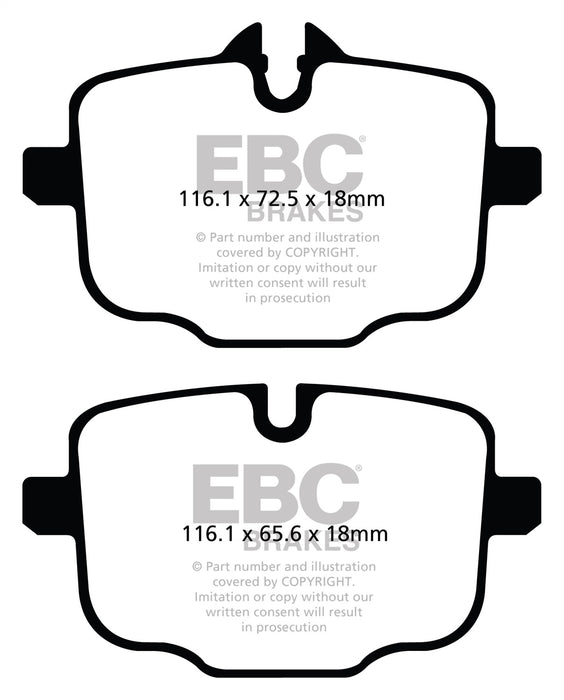 EBC Brakes DP32089C Redstuff Ceramic Low Dust Brake Pads; FMSI Pad No. D1469; - Truck Part Superstore