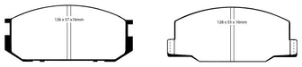 EBC Brakes DP3456C Redstuff Ceramic Low Dust Brake Pads; FMSI Pad No. D245; - Truck Part Superstore