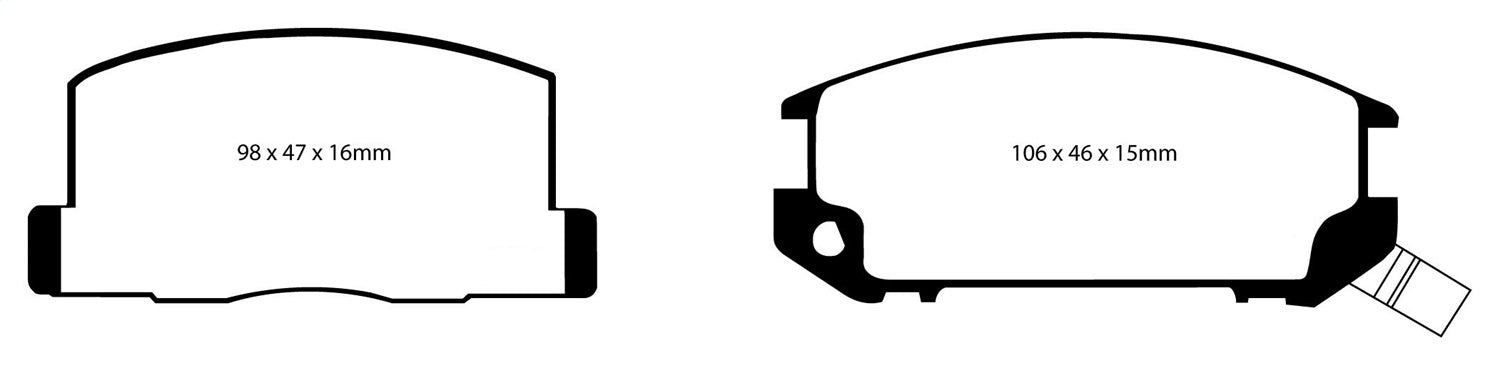 EBC Brakes DP3602C Redstuff Ceramic Low Dust Brake Pads; FMSI Pad No. D309; - Truck Part Superstore