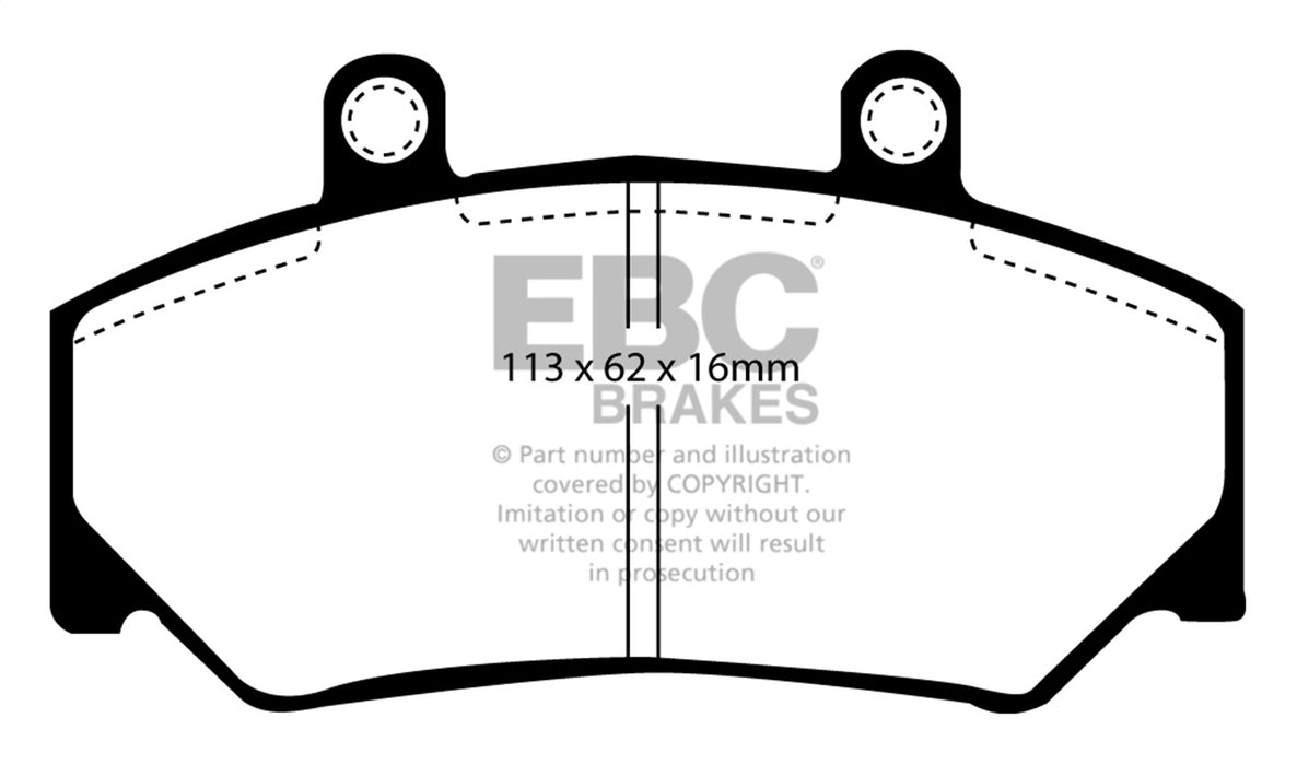 EBC Brakes DP3800C Redstuff Ceramic Low Dust Brake Pads - Truck Part Superstore